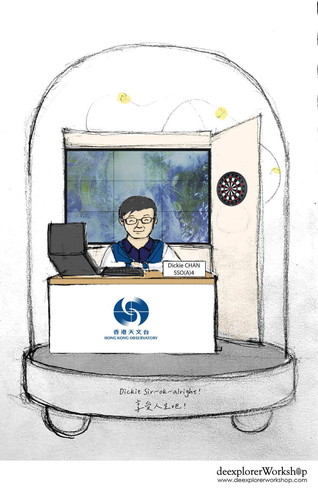 榮休記念小禮品,內有LED燈效,可客製名字.提供相片客製人物造型