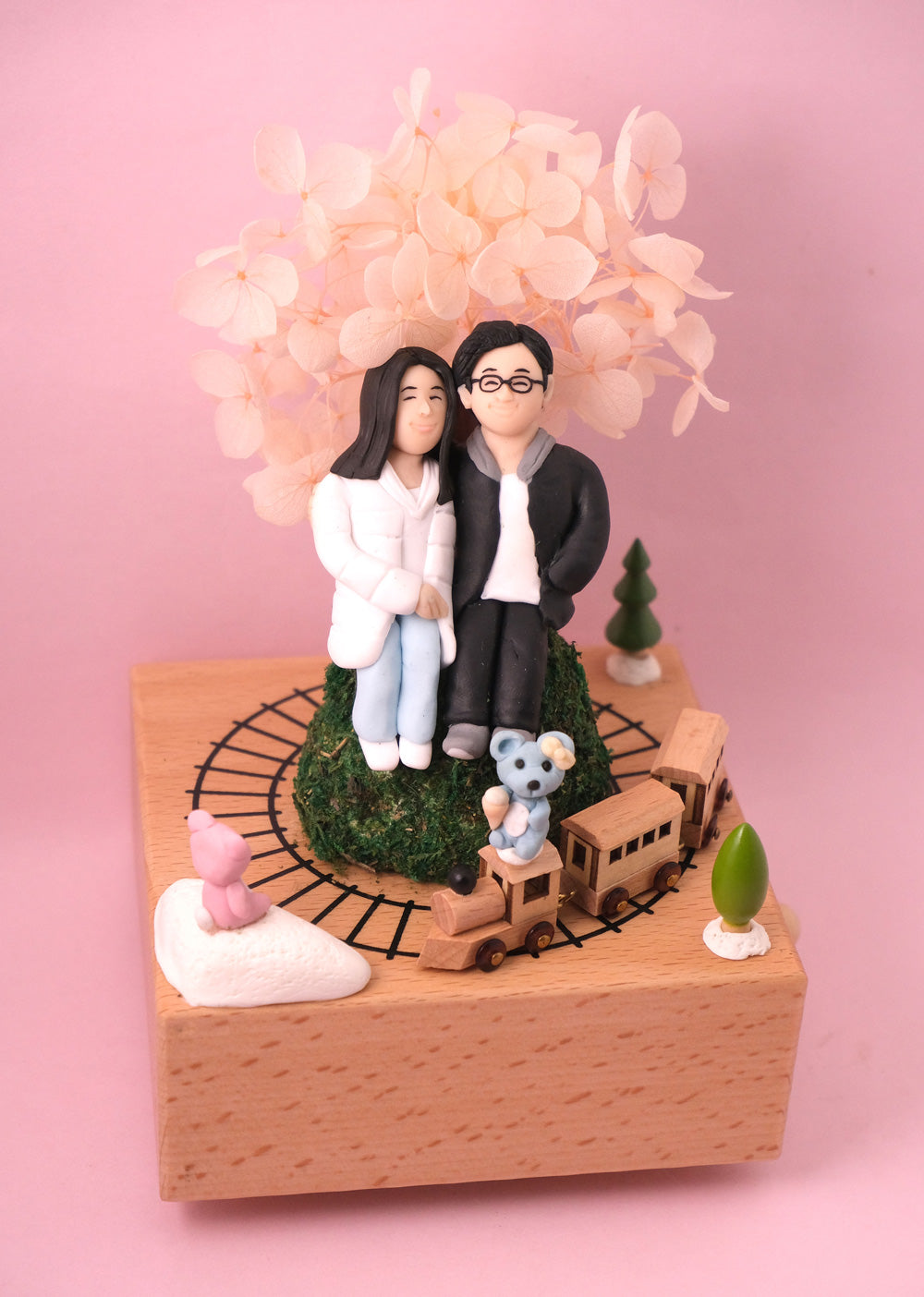 Customized Rotating Music Box with Figurines