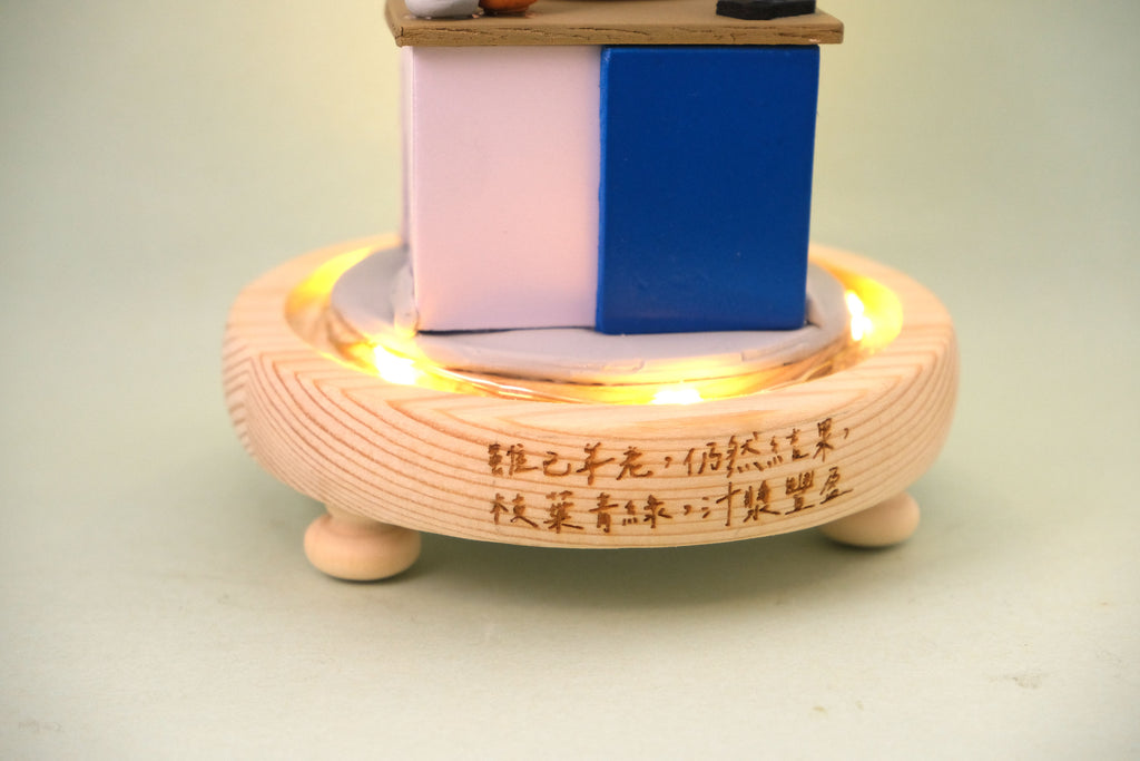 榮休記念小禮品,內有LED燈效,可客製名字.提供相片客製人物造型