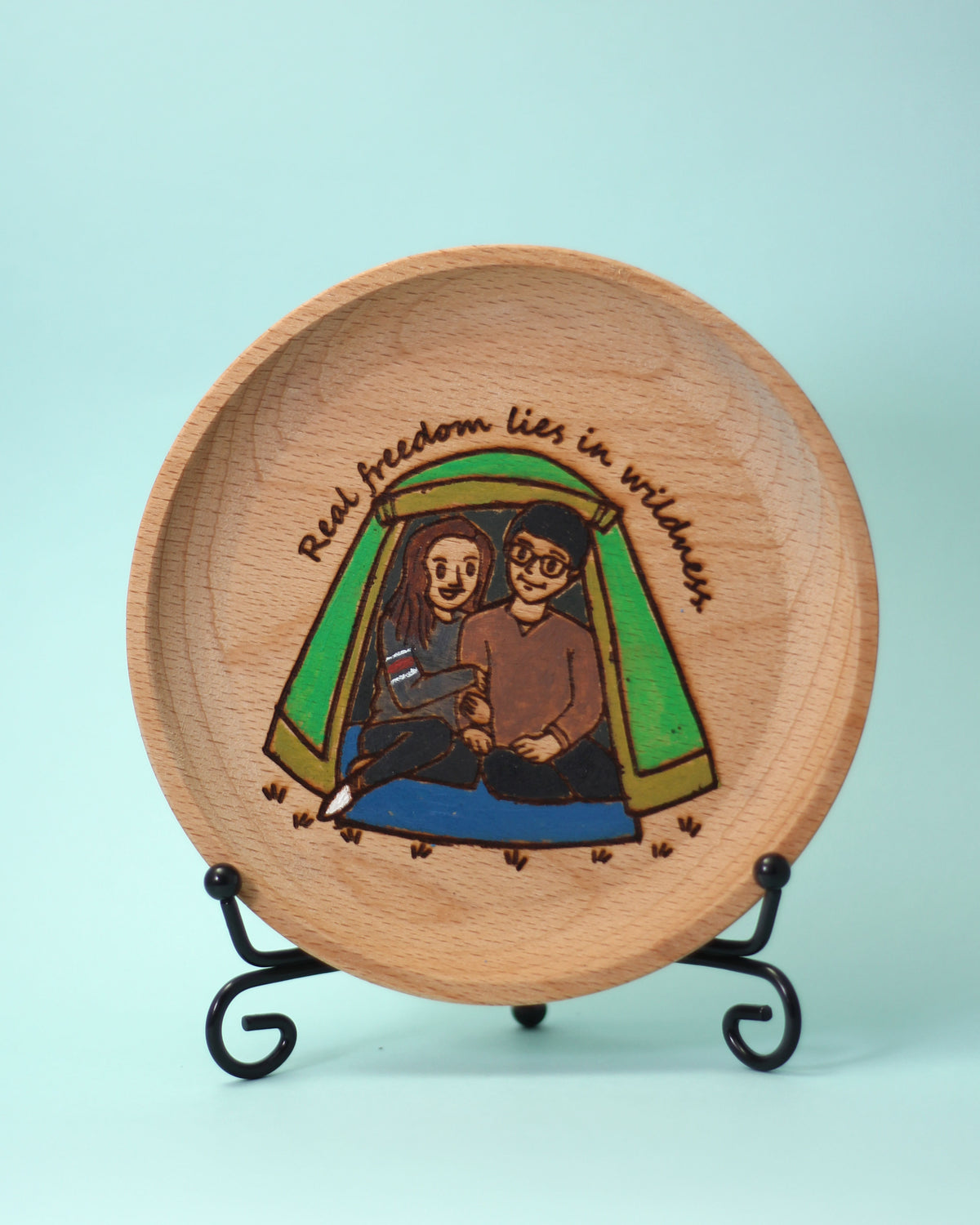 Custom Story Wooden Saucer - Best Friend Edition (special discounts available for multiple units of the same design)