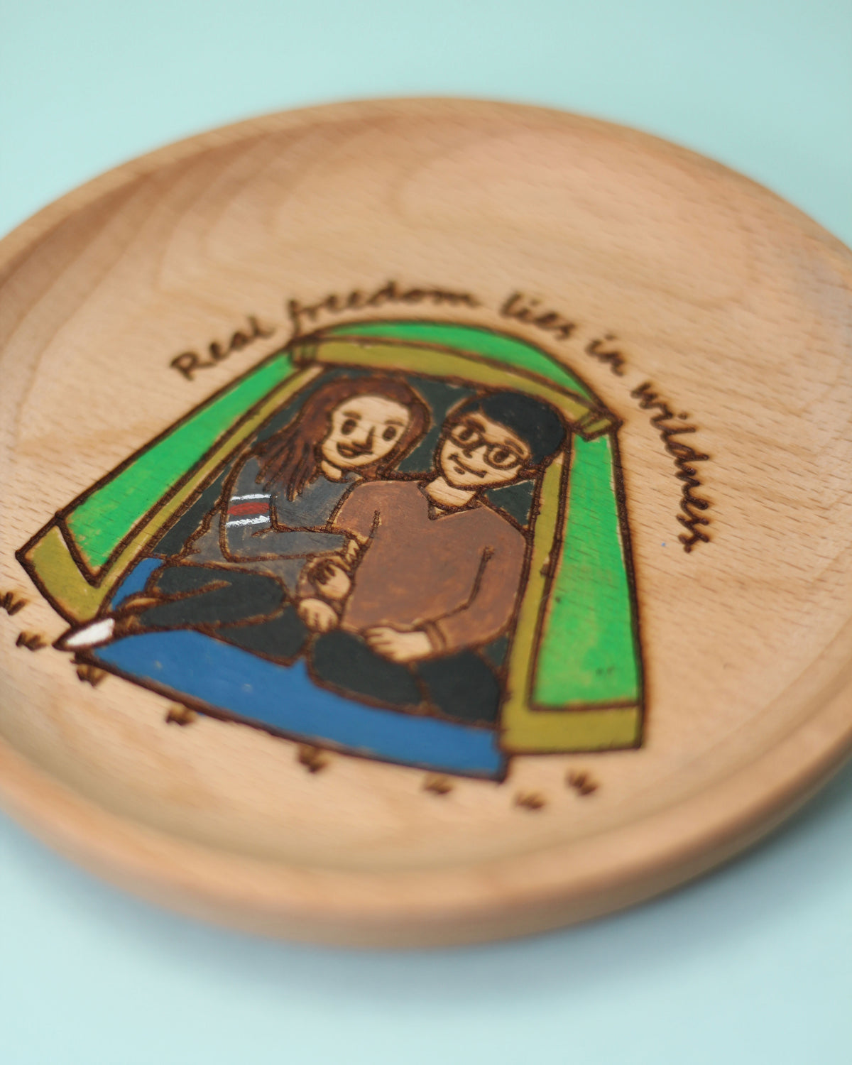 Custom Story Wooden Saucer - Best Friend Edition (special discounts available for multiple units of the same design)