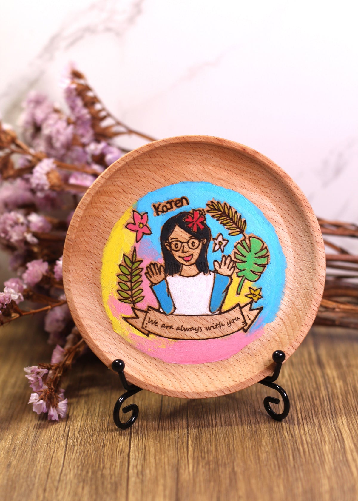 Custom Story Small Wooden Plate - Best Friend Custom Edition (Special discounts available for multiple orders of the same design)
