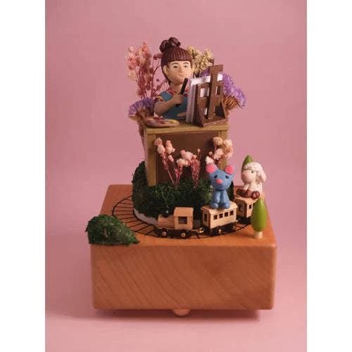 客製化人物旋轉音樂盒 - 手作禮品