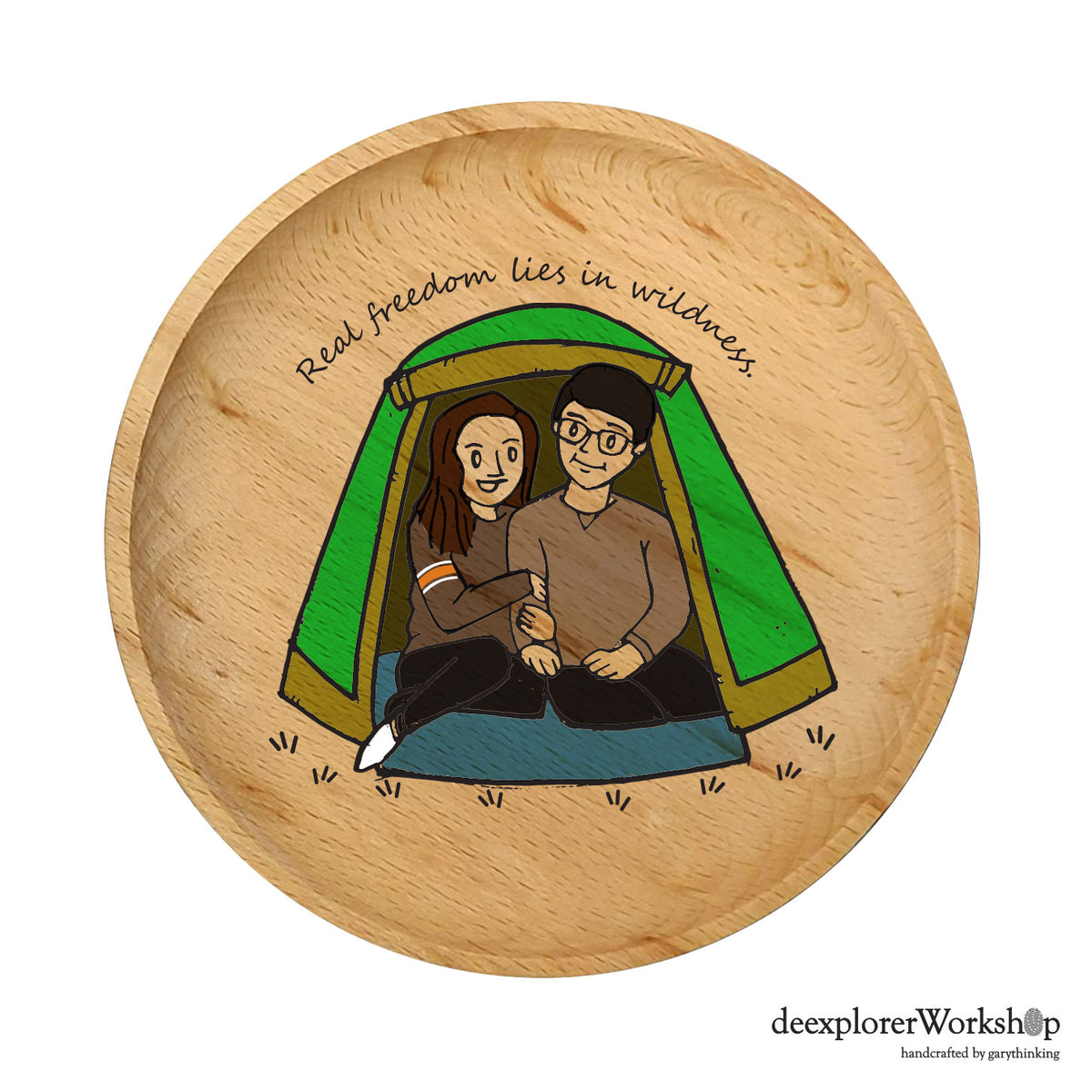 Custom Story Wooden Saucer - Best Friend Edition (special discounts available for multiple units of the same design)