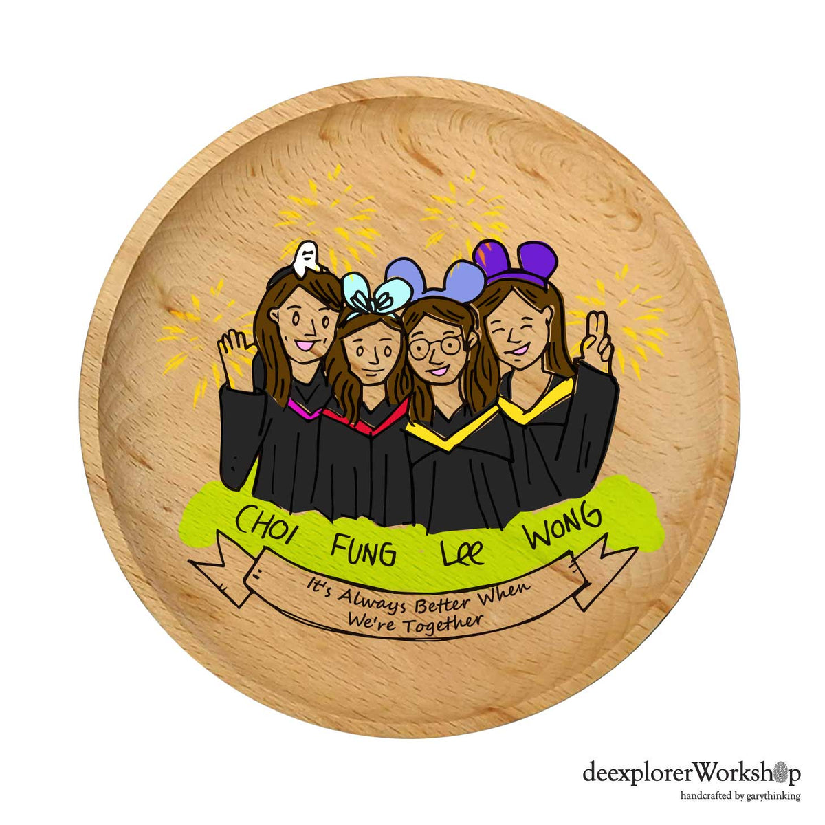 Customized Story Wooden Coaster - Best Friend Edition (Special discounts for multiple orders of the same design)